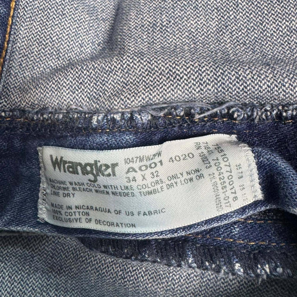 Wrangler Cowboy Cut Jeans Mens 33x30 Blue Medium Wash Straight Leg Vintage 90s - Picture 12 of 16
